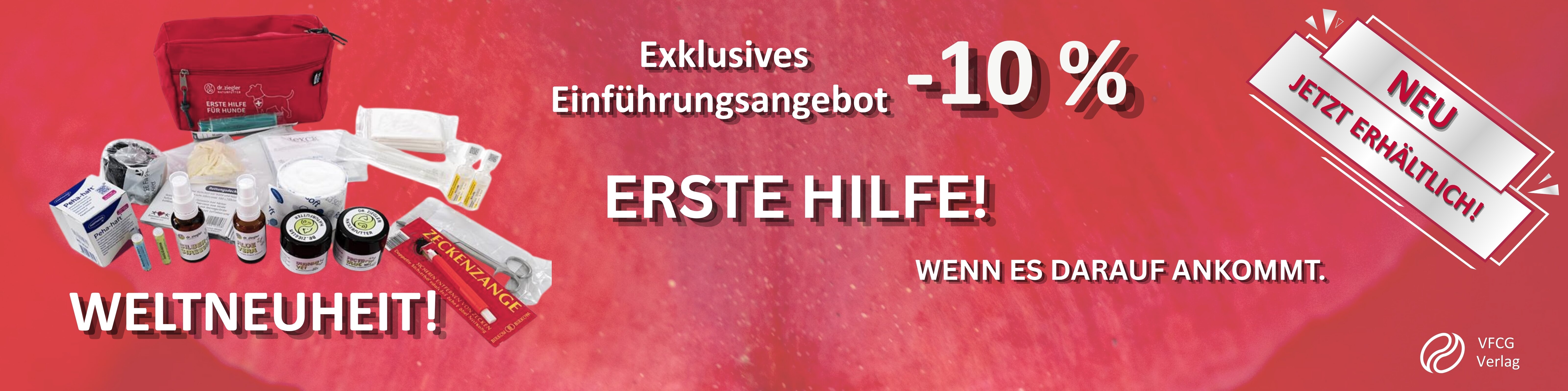 Erste-Hilfe-Box für Hunde von Dr. Ziegler – Weltneuheit mit komplettem Notfall-Zubehör, jetzt mit 10% Einführungsrabatt erhältlich