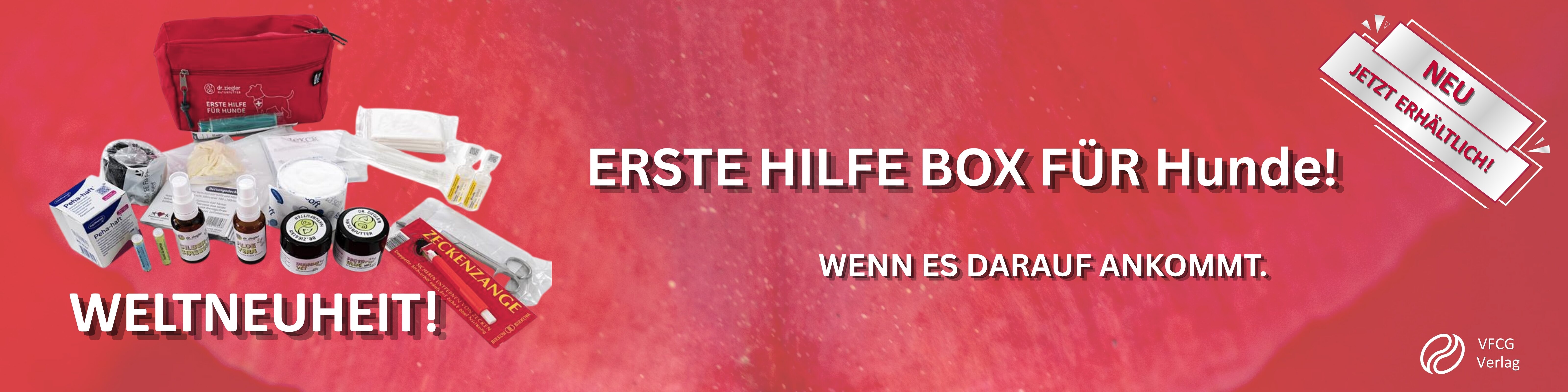 Erste-Hilfe-Box für Hunde von Dr. Ziegler – Weltneuheit mit komplettem Notfall-Zubehör, jetzt mit 10% Einführungsrabatt erhältlich